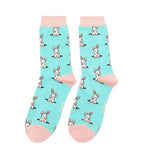 Load image into Gallery viewer, lusciousscarves Ladies Peek a Boo Bunny Rabbits Bamboo Socks, Miss Sparrow Blue
