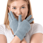Load image into Gallery viewer, lusciousscarves Ladies Velour Gloves with Removable Knitted Cuff
