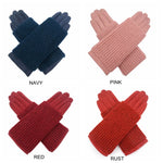 Load image into Gallery viewer, lusciousscarves Ladies Velour Gloves with Removable Knitted Cuff
