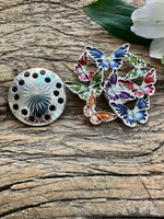 Load image into Gallery viewer, lusciousscarves Magnetic Brooch with Multi Coloured Butterflies Design
