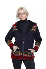 Load image into Gallery viewer, lusciousscarves Medium Pachamama Womens Clifden Hoody Charcoal, Fair Trade, Hand Knitted
