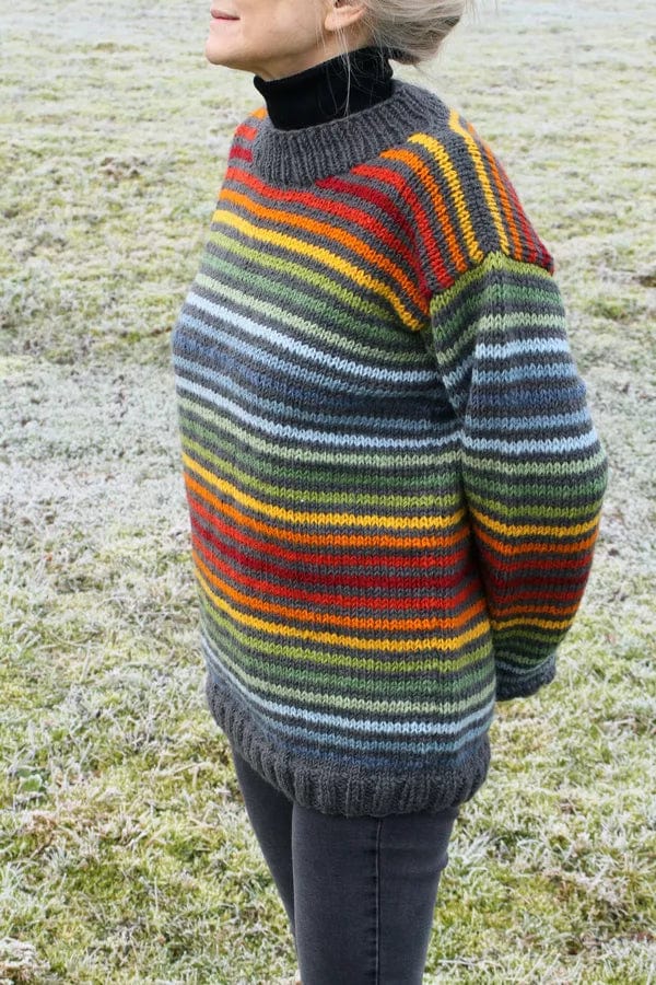 lusciousscarves Medium Pachamama Vancouver Stripey Sweater , Hand Knitted, Fair Trade