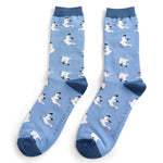 Load image into Gallery viewer, lusciousscarves Men&#39;s Bamboo Socks , Mr Sparrow Seagull&#39;s Design , Sky Blue
