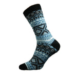 Load image into Gallery viewer, lusciousscarves Men&#39;s Joya Blue/Black Highland Wool Blend Socks 7-11
