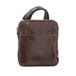 Load image into Gallery viewer, lusciousscarves Men&#39;s / Unisex Italian Tamponato Leather Slim Square Crossbody Travel Bag
