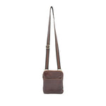 Load image into Gallery viewer, lusciousscarves Men&#39;s / Unisex Italian Tamponato Leather Slim Square Crossbody Travel Bag
