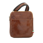 Load image into Gallery viewer, lusciousscarves Men&#39;s / Unisex Italian Tamponato Leather Slim Square Crossbody Travel Bag
