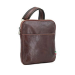 Load image into Gallery viewer, lusciousscarves Men&#39;s / Unisex Italian Tamponato Leather Slim Square Crossbody Travel Bag
