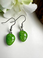 Load image into Gallery viewer, lusciousscarves Miss Milly Lime Green Pebble Earrings FE602
