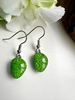 Load image into Gallery viewer, lusciousscarves Miss Milly Lime Green Pebble Earrings FE602
