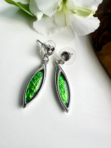 lusciousscarves Miss Milly Lime Green Resin Drop Earrings FE551