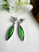 Load image into Gallery viewer, lusciousscarves Miss Milly Lime Green Resin Drop Earrings FE551
