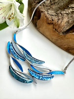 Load image into Gallery viewer, lusciousscarves Miss Milly Mixed Blues Rippling Waves Necklace FN366
