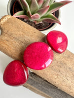 Load image into Gallery viewer, lusciousscarves Miss Milly Raspberry Pink Marble Resin Elasticated Bracelet FB602PPMB
