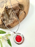 Load image into Gallery viewer, lusciousscarves Miss Milly Red and Silver Curl Necklace , FN347
