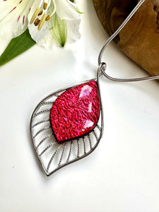lusciousscarves Miss Milly Red Resin Teardrop Necklace , FN525