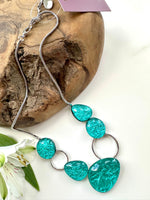 Load image into Gallery viewer, lusciousscarves Miss Milly Rich Turquoise Pebble Necklace , FN602
