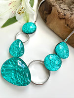 Load image into Gallery viewer, lusciousscarves Miss Milly Rich Turquoise Pebble Necklace , FN602
