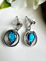 Load image into Gallery viewer, lusciousscarves Miss Milly Turquoise Blue Abstract Heart Earrings FE633
