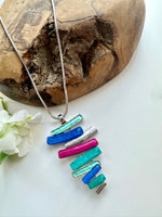 Load image into Gallery viewer, lusciousscarves Miss Milly Turquoise, Blue, Pink,  and Teal Layered Necklace FN122
