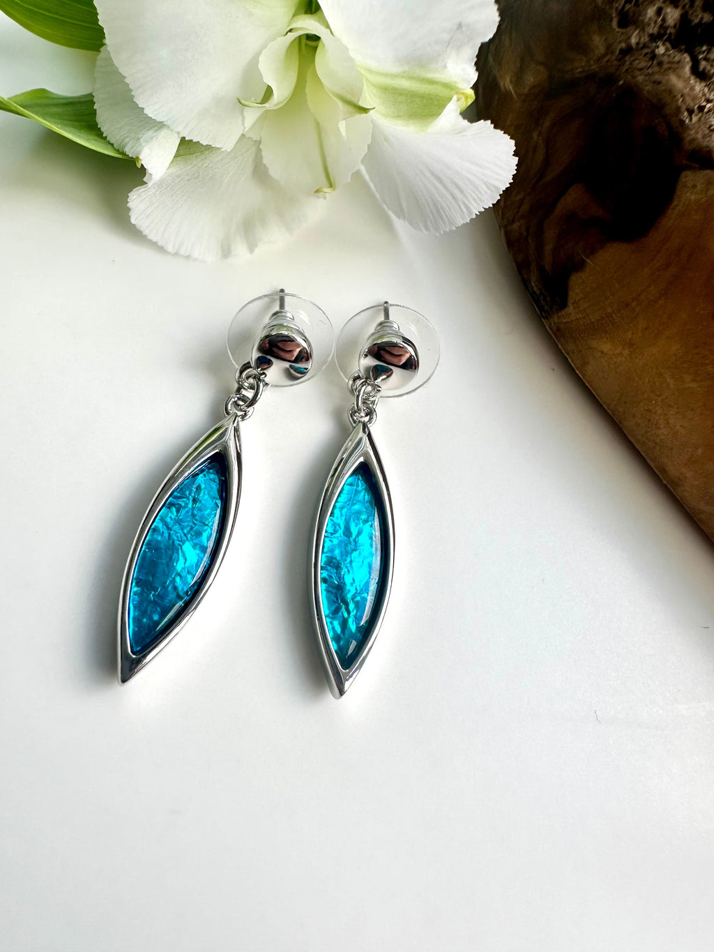 lusciousscarves Miss Milly Turquoise Resin Drop Earrings FE551