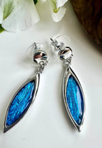 Load image into Gallery viewer, lusciousscarves Miss Milly Vibrant Blue Resin Drop Earrings FE551
