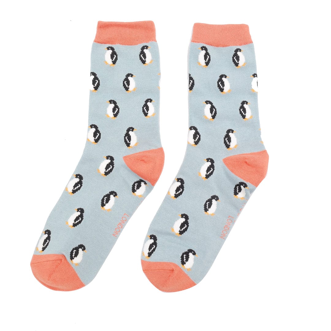 lusciousscarves Miss Sparrow Boxed Little Penguins Design Bamboo Socks x 3