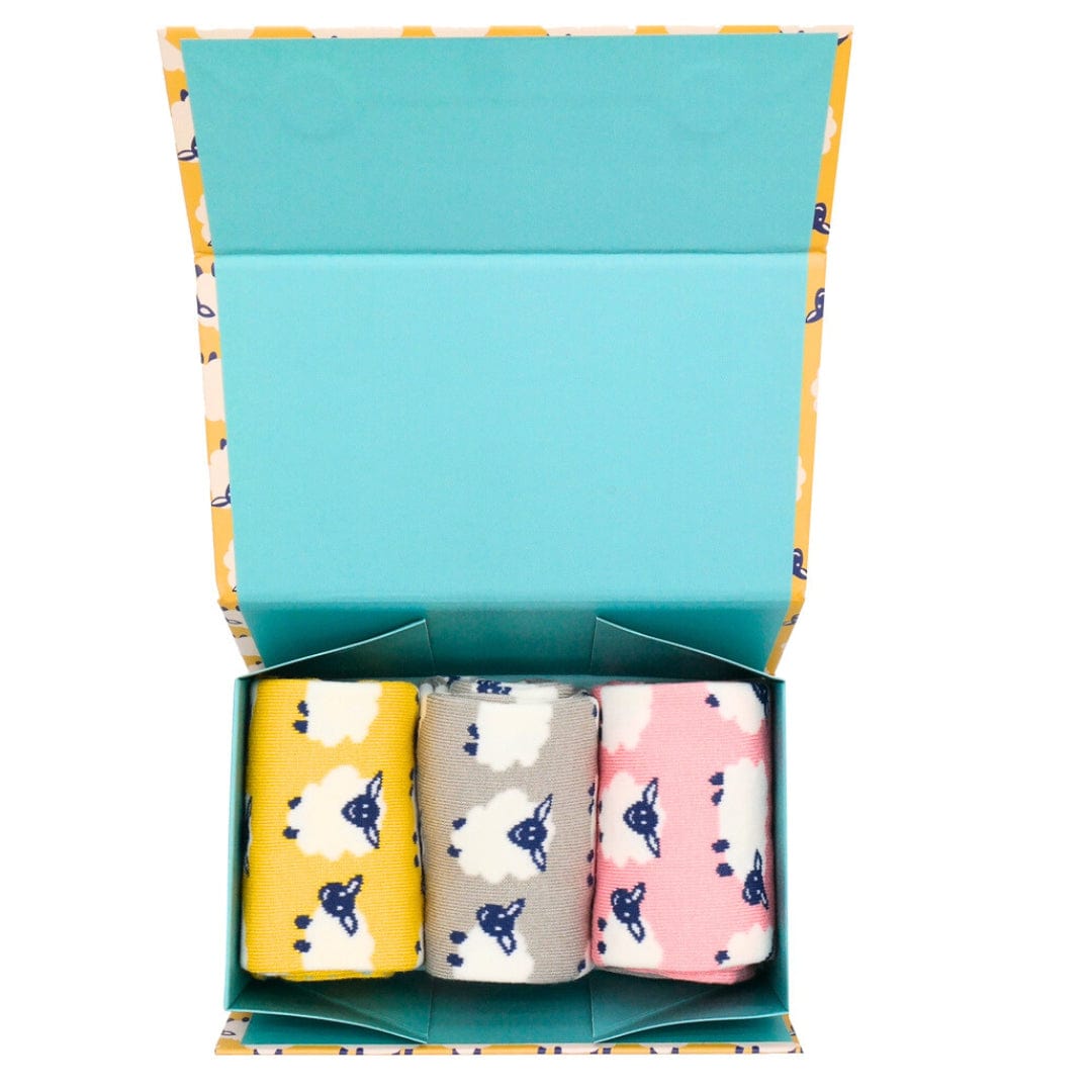 lusciousscarves Miss Sparrow Boxed Sheep Design Bamboo Socks