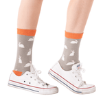 Load image into Gallery viewer, lusciousscarves Miss Sparrow Bunny Rabbits Bamboo Socks - Grey
