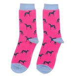 Load image into Gallery viewer, lusciousscarves Miss Sparrow Dachshund Bamboo Socks, Pink
