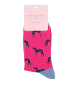Load image into Gallery viewer, lusciousscarves Miss Sparrow Dachshund Bamboo Socks, Pink
