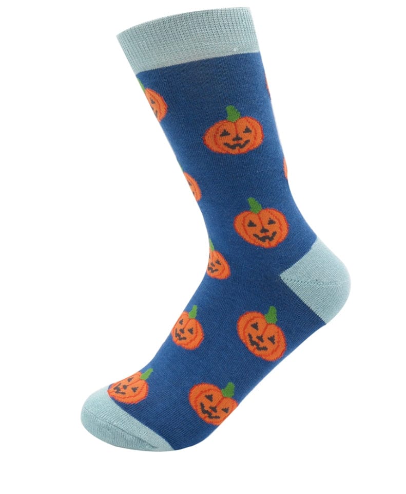 lusciousscarves Miss Sparrow Ladies Pumpkin Bamboo Socks, Navy