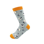 Load image into Gallery viewer, lusciousscarves Miss Sparrow Leaping Sheep Bamboo Socks - Duck Egg
