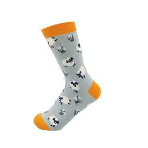lusciousscarves Miss Sparrow Leaping Sheep Bamboo Socks - Duck Egg