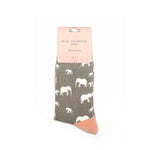 Load image into Gallery viewer, lusciousscarves Miss Sparrow Paw Prints Bamboo Socks - Grey
