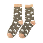 Load image into Gallery viewer, lusciousscarves Miss Sparrow Paw Prints Bamboo Socks - Grey
