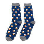 Load image into Gallery viewer, lusciousscarves Mr Heron Boxed Beer Design Bamboo Men&#39;s Socks
