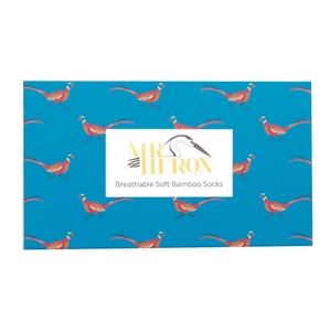 lusciousscarves Mr Heron Boxed Pheasants Design Bamboo Socks X 3