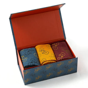 lusciousscarves Mr Heron Gift Boxed Bamboo Socks ,Bikes Design X 3