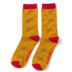 Load image into Gallery viewer, lusciousscarves Mr Heron Gift Boxed Bamboo Socks ,Bikes Design X 3
