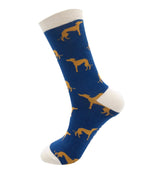 Load image into Gallery viewer, lusciousscarves Mr Heron Men&#39;s Greyhounds Bamboo Socks , Navy
