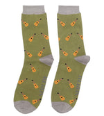 Load image into Gallery viewer, lusciousscarves Mr Heron Men&#39;s Guitars Bamboo Socks, Hunter Green
