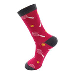 Load image into Gallery viewer, lusciousscarves Mr Heron Tennis Design Bamboo Socks Red
