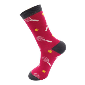 lusciousscarves Mr Heron Tennis Design Bamboo Socks Red