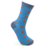 Load image into Gallery viewer, lusciousscarves Mr Sparrow Sea Crabs Design Bamboo Socks , Men&#39;s , Blue
