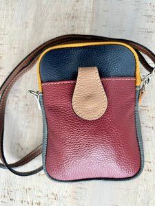 Multi Coloured Leather Crossbody Bag with Belt Loop Attachment. –  lusciousscarves
