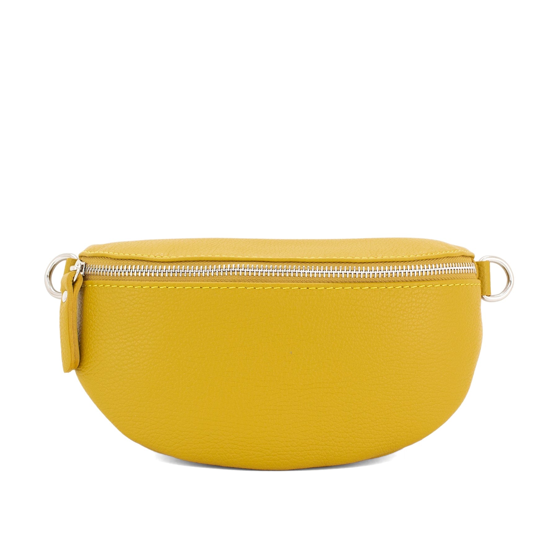 lusciousscarves Mustard Italian leather Bum Bag / Chest Bag / Sling Bag