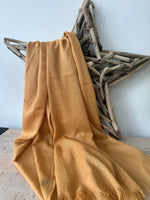 Load image into Gallery viewer, lusciousscarves Mustard Plain Light Weight Cotton Blend Summer Scarf , Wrap, Shawl 26 Colours Available
