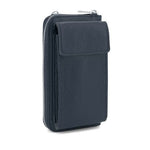 Load image into Gallery viewer, lusciousscarves Navy Blue Genuine Italian Leather Crossbody Phone Bag and Purse,
