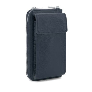 lusciousscarves Navy Blue Genuine Italian Leather Crossbody Phone Bag and Purse,
